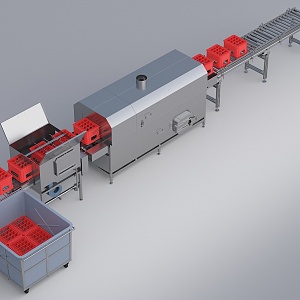 Box washing machine assembly line equipment 3d model