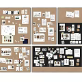 Creative Cork Bulletin Board Wall Decor With Photos Notes Papers And Inspiration
