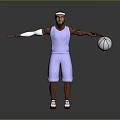 Man in CAVS 23 Basketball Jersey With Tattoos Holding Basketball Arms Outstretched