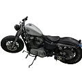 Vintage White and Black Motorcycle With Shiny Engine and Classic Black Wheels