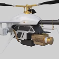 Advanced Helicopter Design With Black Rotors Golden Components And Mounted Gear