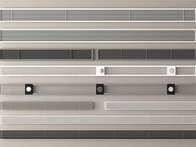 Variety Of Air Conditioner Vent Designs Displayed 3d model