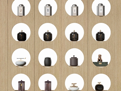 Tea House Tea Jar Teapot Tea Bottle Tea Cabinet Tea Cabinet 3d model