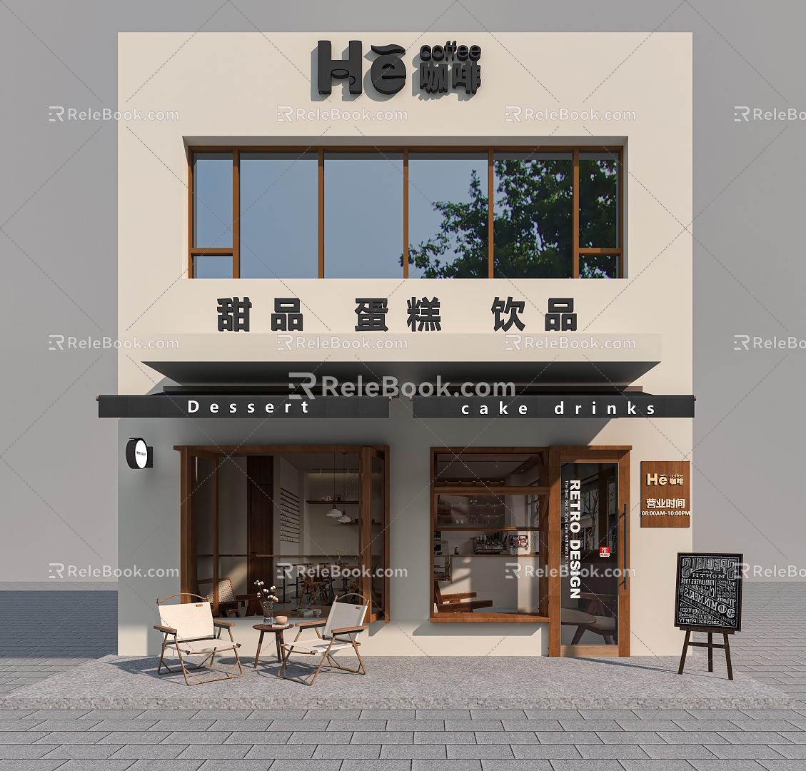 Coffee Shop Coffee Shop Door Head Coffee Shop Facade Head Facade model