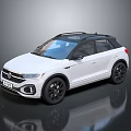 White Volkswagen SUV With Black Roof Stylish Black Wheels And Modern Design