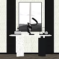 Modern End View Platform End View Strip Case Jewelry Combination 3d model