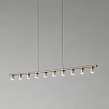 Sleek Modern Linear Pendant Light Featuring Multiple Hanging Bulbs For Interior Decor 3d model