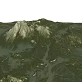 Natural Garden Landscape With Mountainous Terrain Rocky Outcrops And Snow Capped Peaks