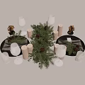 Modern Tableware Combination 3d model