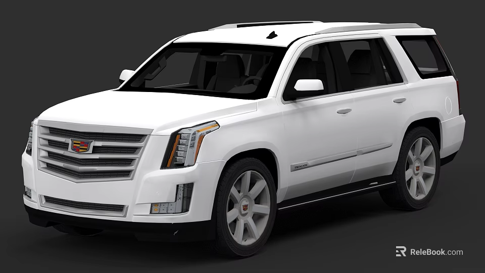 White Cadillac SUV Featuring Modern Exterior Design And Alloy Wheels 3d model 