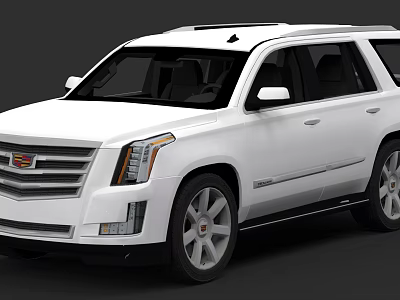 White Cadillac SUV Featuring Modern Exterior Design And Alloy Wheels 3d model