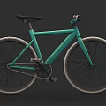 Modern Teal Bicycle With Sleek Frame Black Seat And White Wheels