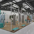 Fine Fashion Clothing Store Interior With Mannequins Clothing Racks And Display Area