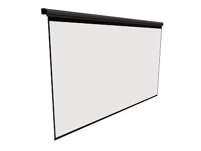 Projection Monitor Retractable White Screen With Black Border For Home Theater And Office Use 3d model