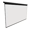 Projection Monitor Retractable White Screen With Black Border For Home Theater And Office Use
