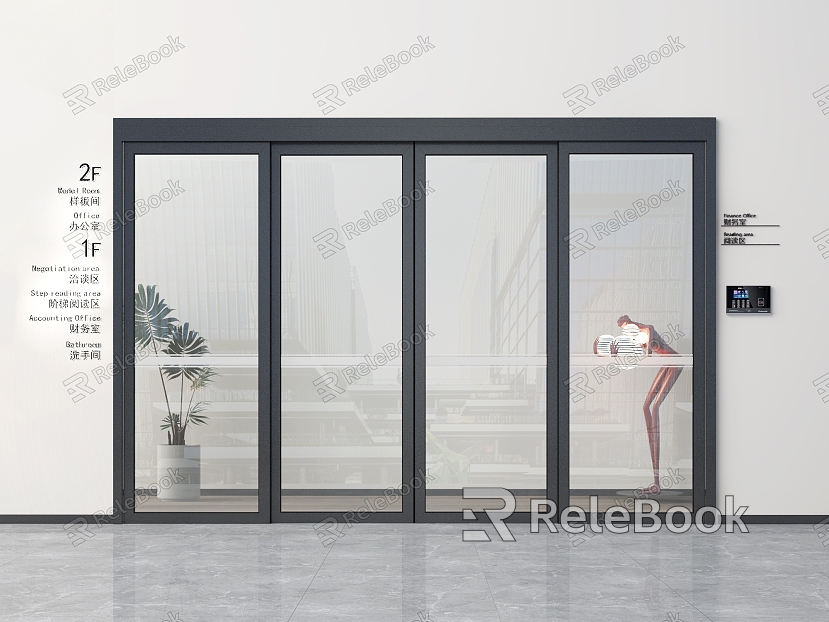 glass door induction door automatic door office door sliding door model