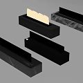 Modern Black And Marble Fireplaces With Burning Flames And Sleek Design