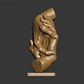 Shiny Golden Human Hand Sculpture Showcasing Smooth Lines And Stable Base Design