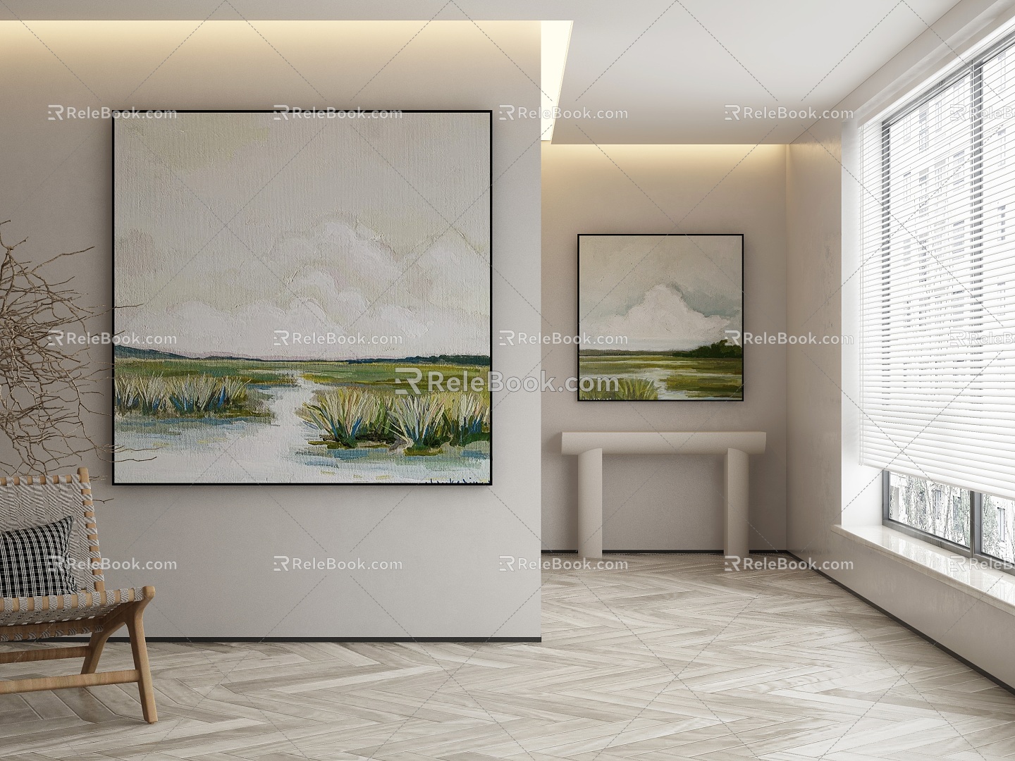 modern decorative painting 3d model