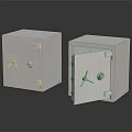 Commercial Safes One Closed and One Open White Metal Security Units