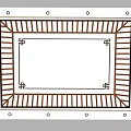 Traditional Chinese Wooden Ceiling Design With Decorative Frame And Grid Patterns 3d model