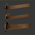 Brown Leather Belts With Intricate Embossed Patterns And Round Decorative Buckles