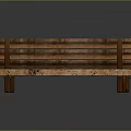 Wooden Slatted Table And Bench Set With Sturdy Structure For Indoor Outdoor Use