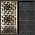 Intricate Laser Cut Metal Wall Decor With Gold Floral And Geometric Patterns