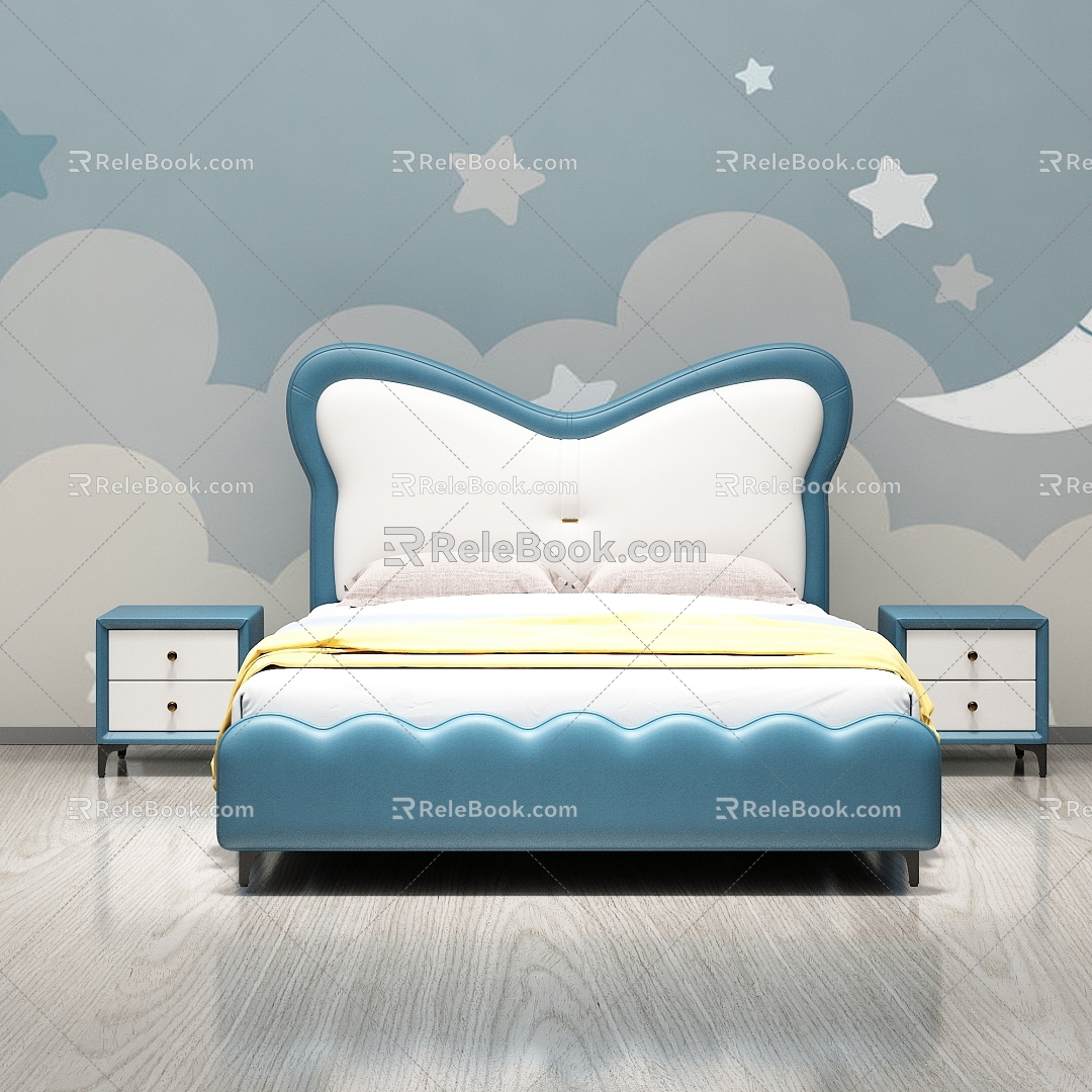 Nordic Cream Style Children's Bed model