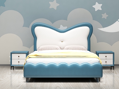 Nordic Cream Style Children's Bed model