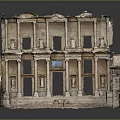 Detailed Ancient Architecture Model Featuring Columns Arches and Ruined Walls Structure 3d model