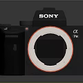 Sony Alpha 7 IV Mirrorless Camera with Black Body and Red Accent Lens Mount