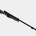 Tactical Rifle With Wooden Stock Black Barrel And Metal Components Design