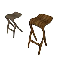 Wooden Stools Featuring Modern Design Unique Leg Structure And Light Dark Wood Tones