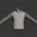 Light Pink Hoodie With Gray Sleeves Zip Neckline And Chest Logo Design