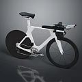 Modern White Bicycle With Black Wheels Ergonomic Seat And Streamlined Frame 3d model
