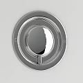 Shiny Silver Circular Metal Piece With Smooth Surface And Ring Structure