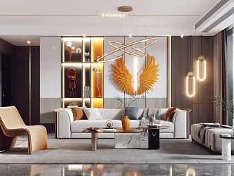 Light luxury restaurant 3d model