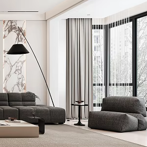 Modern Leisure Chair Floor Lamp Single Chair Side Corner Single Sofa Lazy Sofa Simple G549 3d model