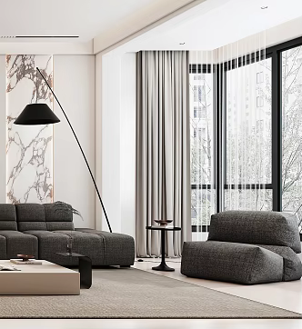 Modern Leisure Chair Floor Lamp Single Chair Side Corner Single Sofa Lazy Sofa Simple G549 3d model