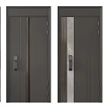 Modern Security Door Collection With Various Panel Designs And Handle Locks 3d model