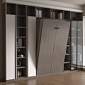 Modern Invisible Bed Wardrobe Integrated Folding Bed Invisible Bed Bed Cabinet 3d model