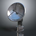 Commercial Satellite Communication Equipment With Metallic Reflective Dish Sturdy Support Base And Antenna Structure