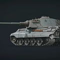 Military Tank With Long Cannon Tracks Cross Insignia And Number 301