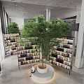 modern library 3d model