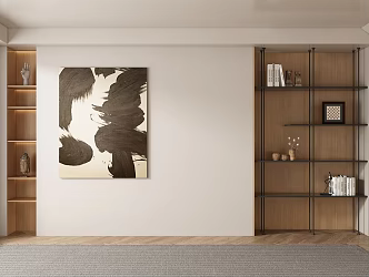 Tea room background wall 3d model