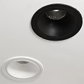 Modern Round Downlights And Spotlights With Silver Black Metal Frames And Sleek Design