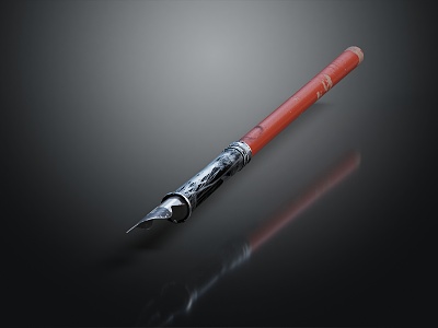 Modern fountain pen ink pen 3d model