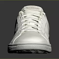 White Reebok Low Top Sneakers With Clean Simple Casual Footwear Design