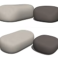Modern Sofa Stool Low Pedal Pier 3d model